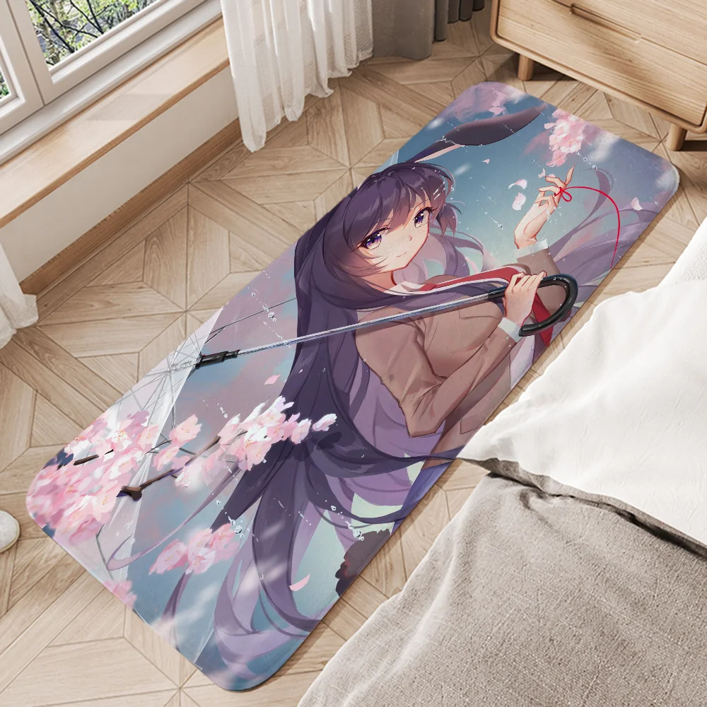 Современный стиль замшевый ковер с принтом вишни для двери спальни кухни