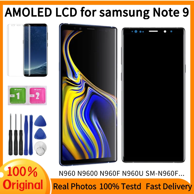 Original Note9 LCD For Samsung Galaxy Note9 Display With Frame N960 N9600 N960F AMOLED LCD Touch Screen Digitizer Repair Parts enlarge