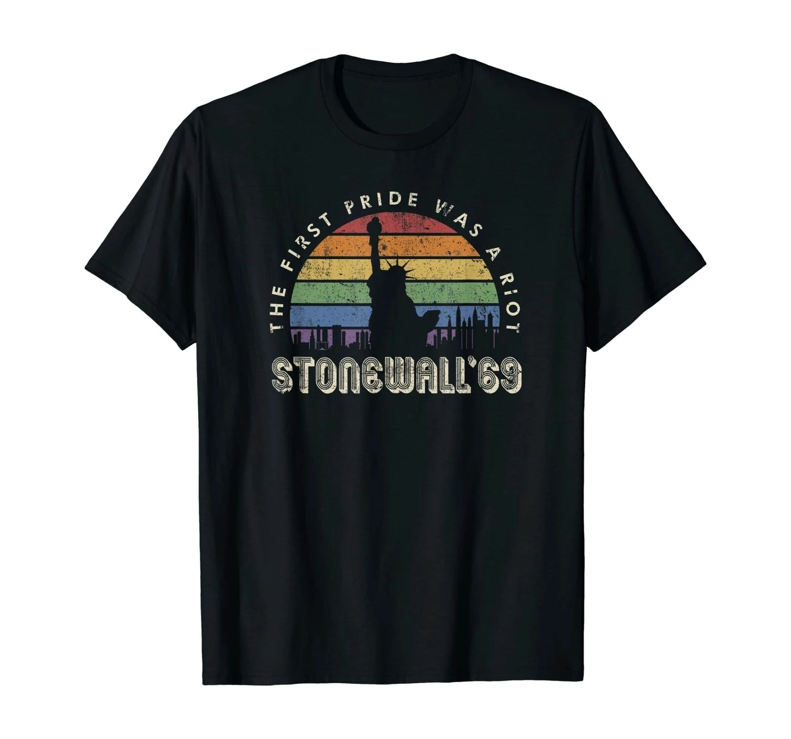 Винтажная Футболка Stonewall 1969 с надписью The First Pride Was a демонстрация размер M - 5XL