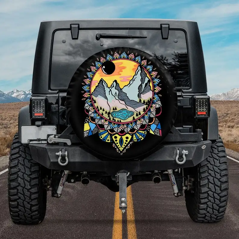 

Mandala Mountain Gift For Lover, Christmas Gift, Independenca Day, Gift For Father, Gift For Father, Unique Spare Tire Cove