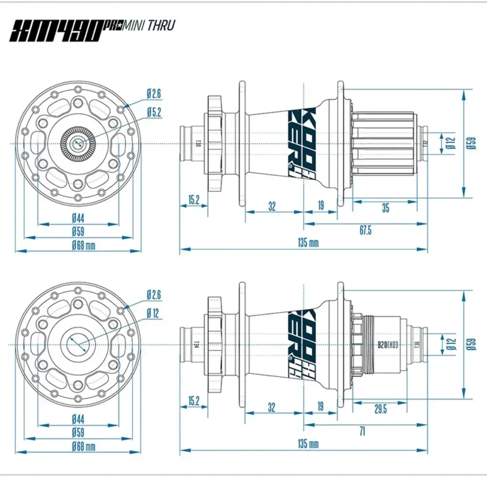Koozer XM490 pro Mtb задние шумные ступицы k7 cube 28H 32H 36 отверстий велосипедная ступица 10x135