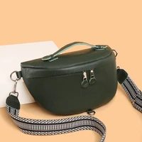 new fashion trend waist designer handbags for women genuine leather chest casual shoulder bags black top handle messenger bag
