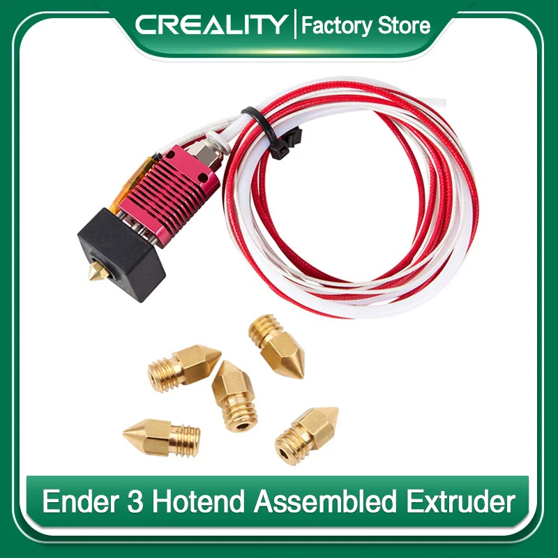 CREALITY 3D Assembled 1.75mm Extruder 0.4mm Nozzle Hotend Kit Aluminum Heat Block For Ender-3/Ender-3 PRO 3D Printer Parts CREALITY 3D Assembled 1.75mm Extruder 0.4mm Nozzle Hotend Kit Aluminum Heat Block For Ender-3/Ender-3 PRO 3D Printer Parts