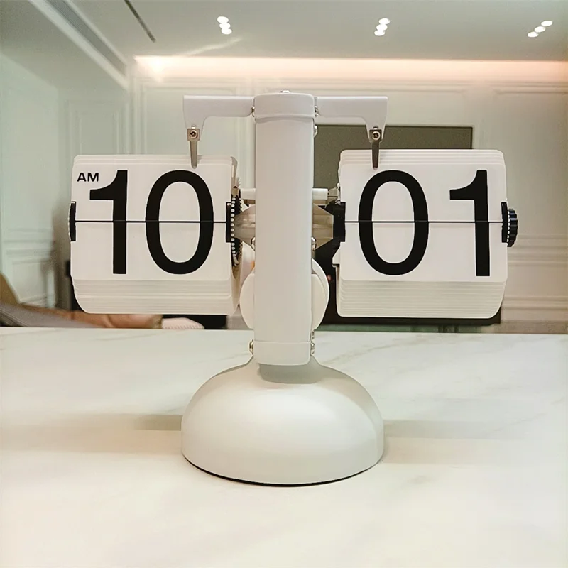 Office Flip Digital Clock Mechanical Automatically Flip Down
