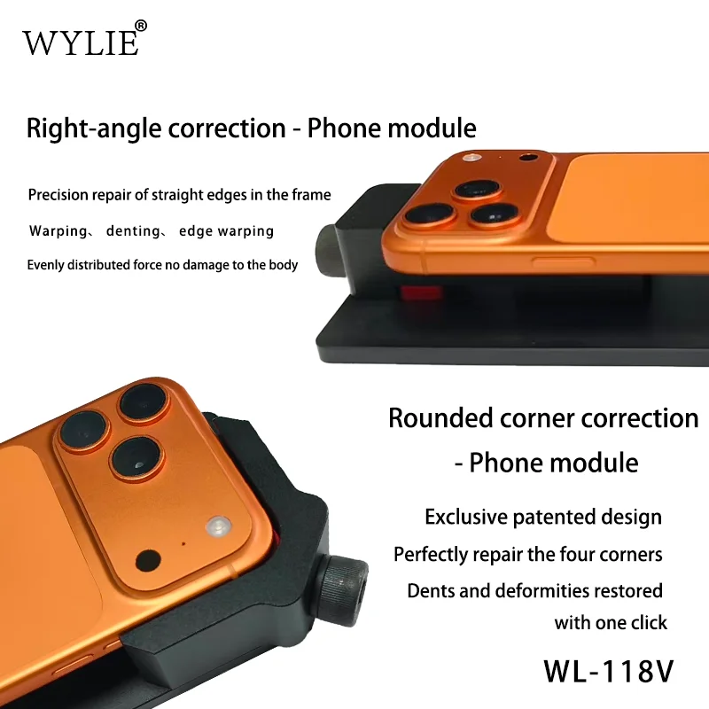 WYLIE WL-118V 2-в-1: Инструмент для выпрямления рамок и коррекции углов (прямых и закругленных) для iPhoneiPad, инструмент для ремонта изогнутых корпусов (art.: 3920dba558cfb) - 3920dba558cfb