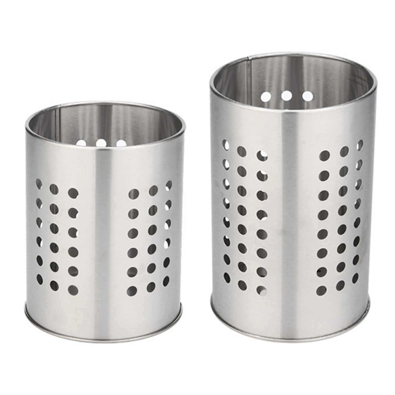 

2pcs/pack For Countertop Kitchen Utensil Holder Storage Chopsticks Home Stainless Steel Large Rust Proof Cutlery Organizer Stand