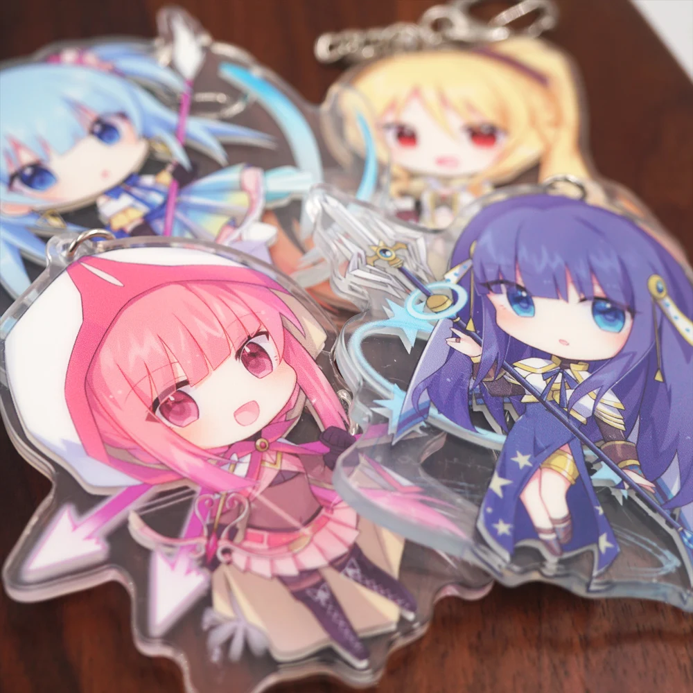 Magia Record Game Madoka Magica Anime Nanami Yachiyo Tamaki Iroha Minami Rena Momoko Togame Magical Girl Rubber Keychain