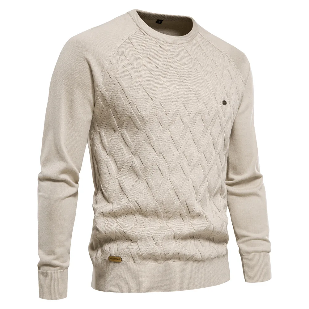 Basic Men Sweaters Solid Color O-neck Long sleeve Knitted Male Pullover Winter Fashion New Warm Sweaters for Men