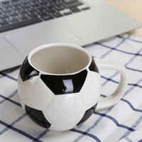 2022 new soccer coffee mug ceramic soccer ball cup for water milk coffee football mug tea cup gift