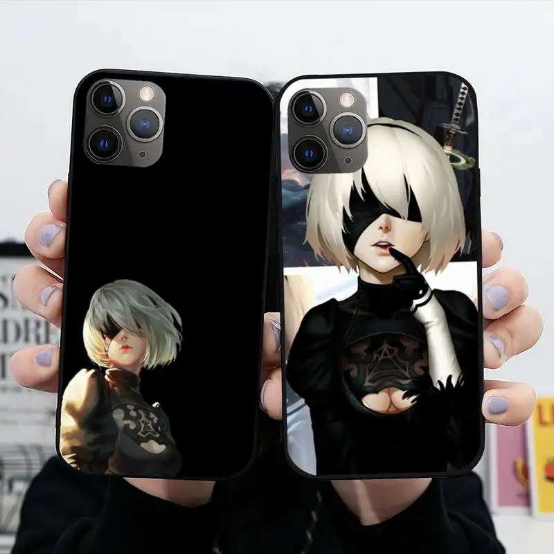 

Чехол для телефона NieR Automata для iPhone 14 13 12 11 Pro Max mini XS XR