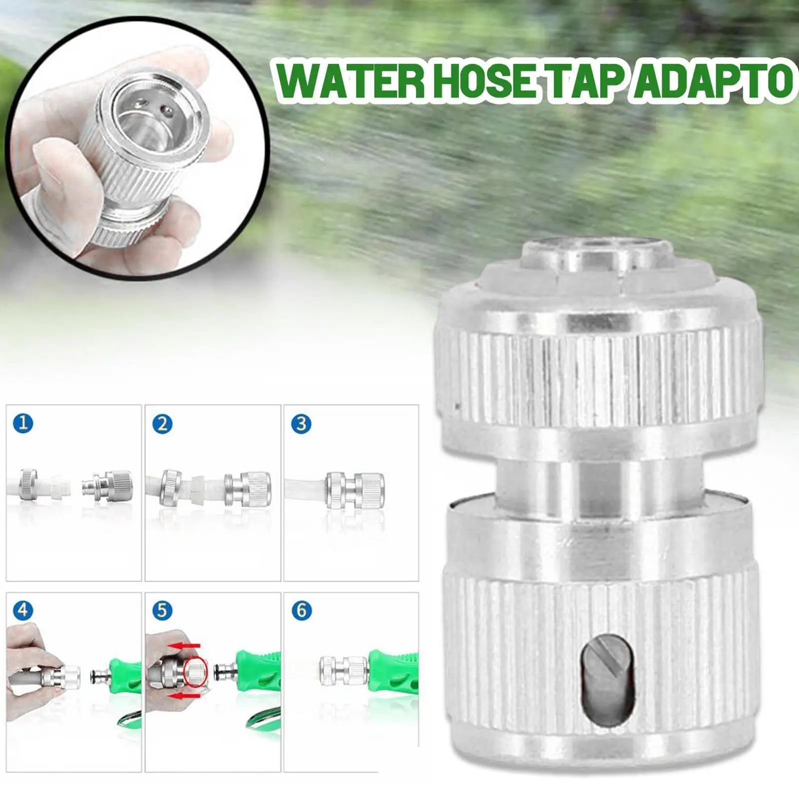 

Brass 1/2 inch quick waterstop Connector Car wash water gun kit G1/2 G3/4 Garden hose copper connector 1set