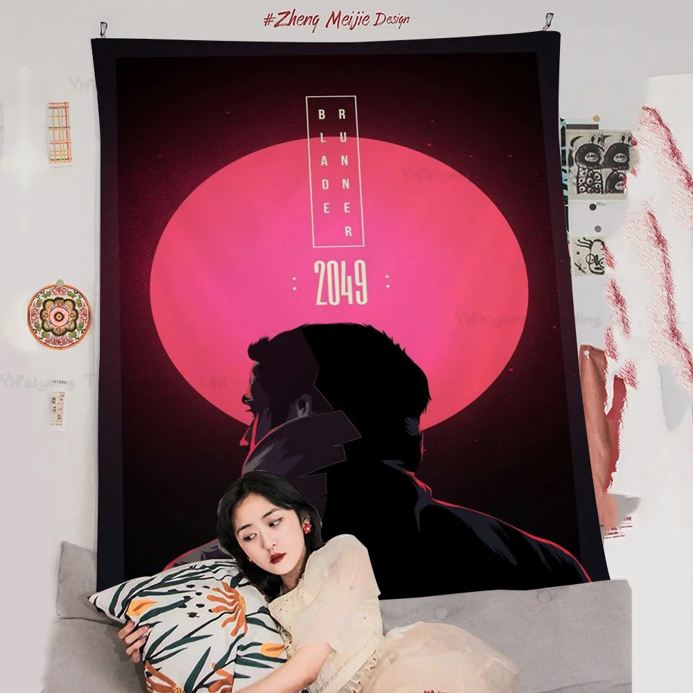 Бегун с лезвием из фильма красочный гобелен настенный цветком хиппи настенные