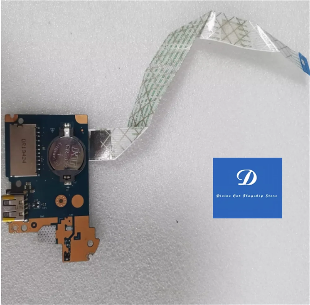 ДЛЯ Dell Inspiron 5493 5593 3401 3501 USB SD-считыватель плата кнопки питания с кабелем LS-G718P