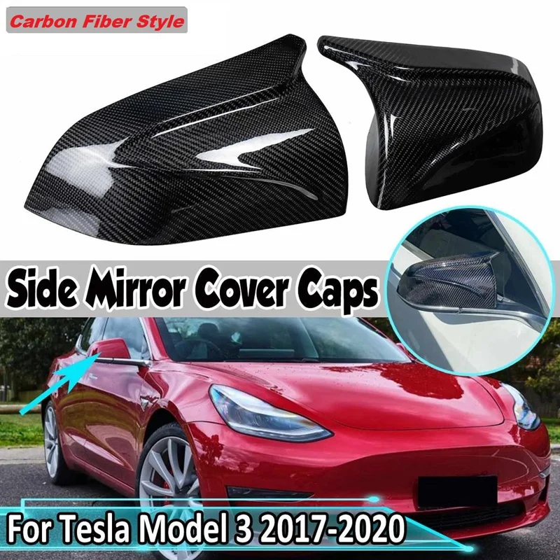 

2 шт., задняя крышка из углеродного волокна для Tesla Model 3 2017-2020