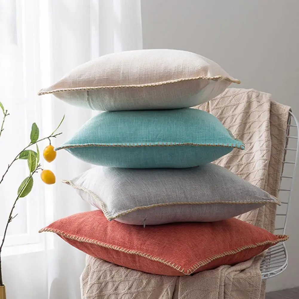 

Dropshipping!! Pillow Case Wrinkle-resistant Anti-scratch Stitching Comfortable Flannel Pillow Cover Household Supplies