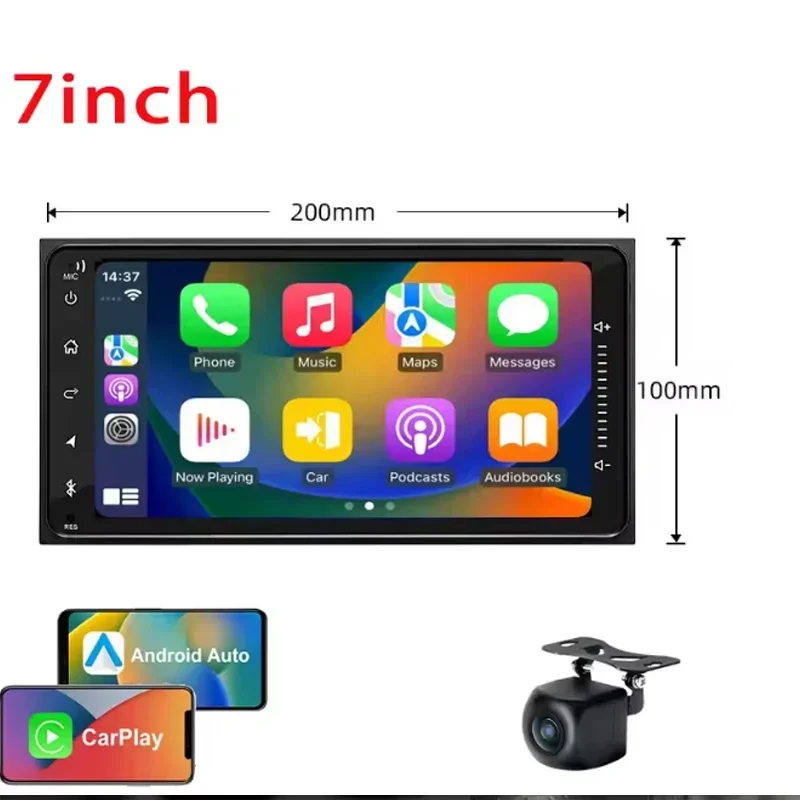 Фото 7-дюймовая автомагнитола для Toyota Scion TC 2011-2016 с Apple CarPlay, Android Auto, мультимедийным плеером, GPS, Wi-Fi и интеллектуальной системой №1