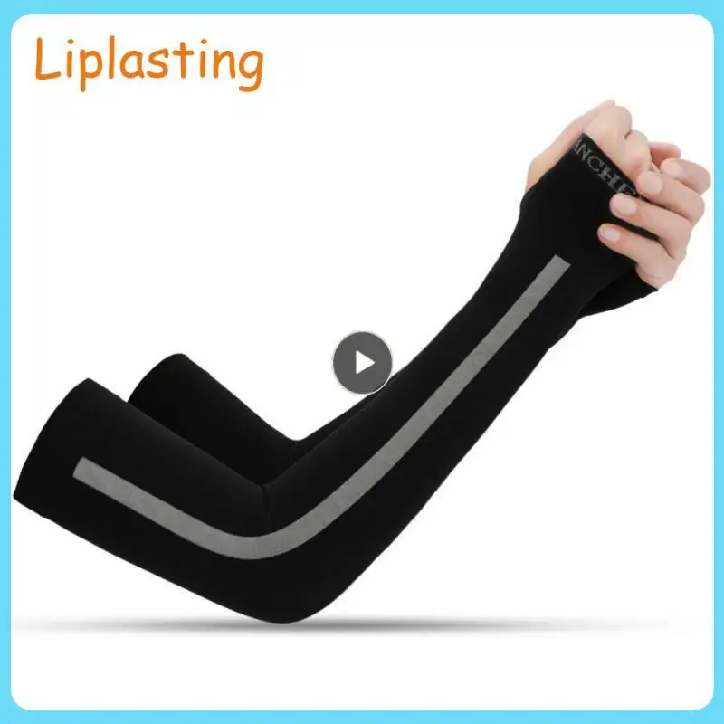 

Vertical Stripe Summer Golf Long Arm Sleeve Uv Sun Protection Arm Guard Sleeve Sunscreen Elastic Arm Protection Sleeve Cycling