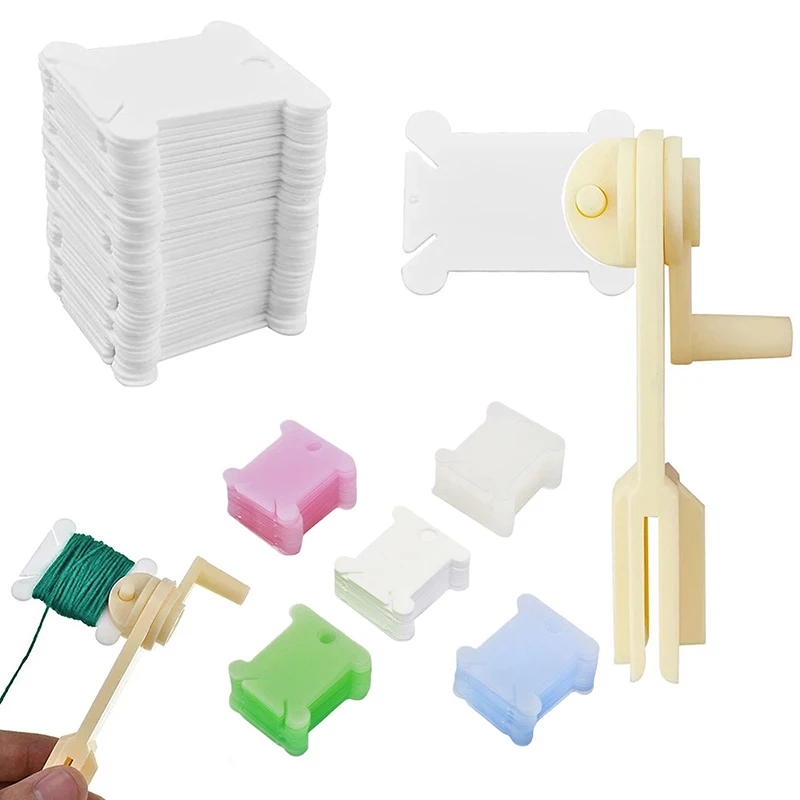 50 шт. набор пластиковых шпульки для нити органайзер вышивки намотка ремесло