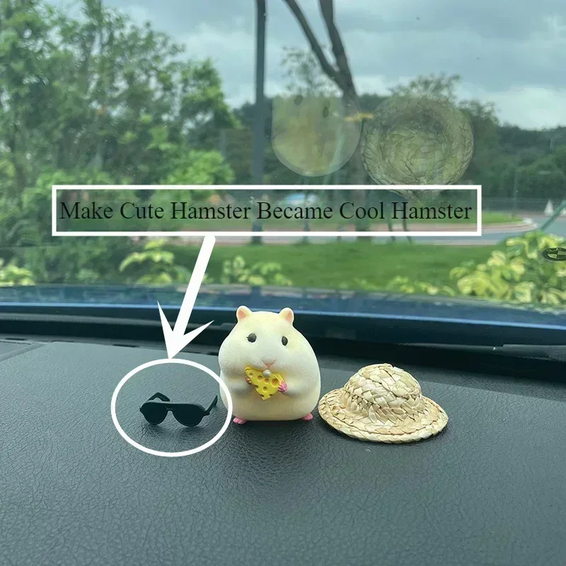 

Милый хомяк с соломенной шляпой, автомобильные украшения, украшение автомобиля, авто интерьер, аксессуары для приборной панели, авто украшения