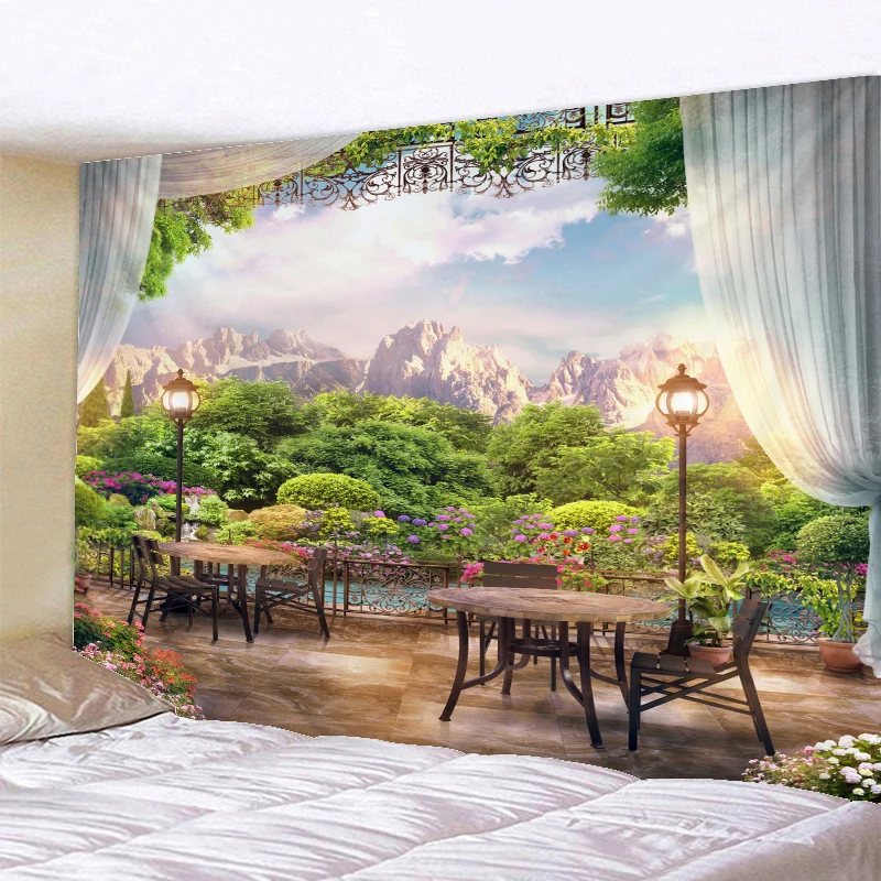 

3D Beautiful Tapestry Wall Hanging Psychedelic Mandala Wall-mounted Bohemian Hippie Tapestry Nordic Home Decor Art Tapestries