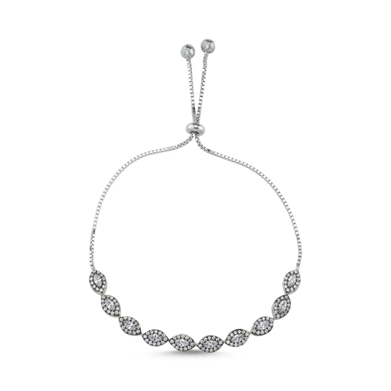 

Silver 925 Sterling Zircon Cubic Zirconia Elevator Bracelet
