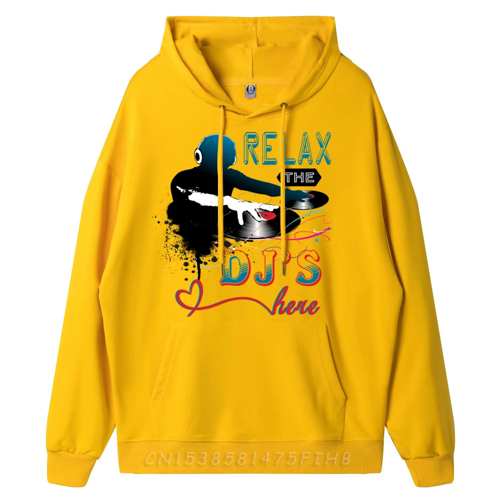 Relax The Dj Is Here Disc Jockey Club Music Camisas Basicas Hombre Мужская футболка с длинным рукавом