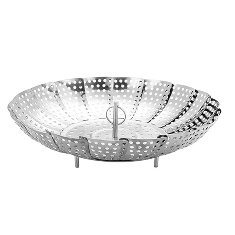 Складная посуда Паровая корзина из нержавеющей стали для продуктов сетчатая