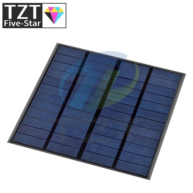 Солнечная панель TZT 12 В 145 мА 3 Вт поликристаллическая * мм миниатюрная солнечная