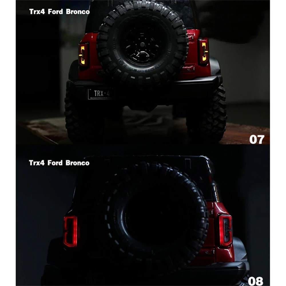 1Set LED Turn Signals Brake Lights System Front & Rear Lamp Group For 1/10 RC Crawler Car Traxxas TRX4 D90 SCX10 AXIAL CC01 enlarge