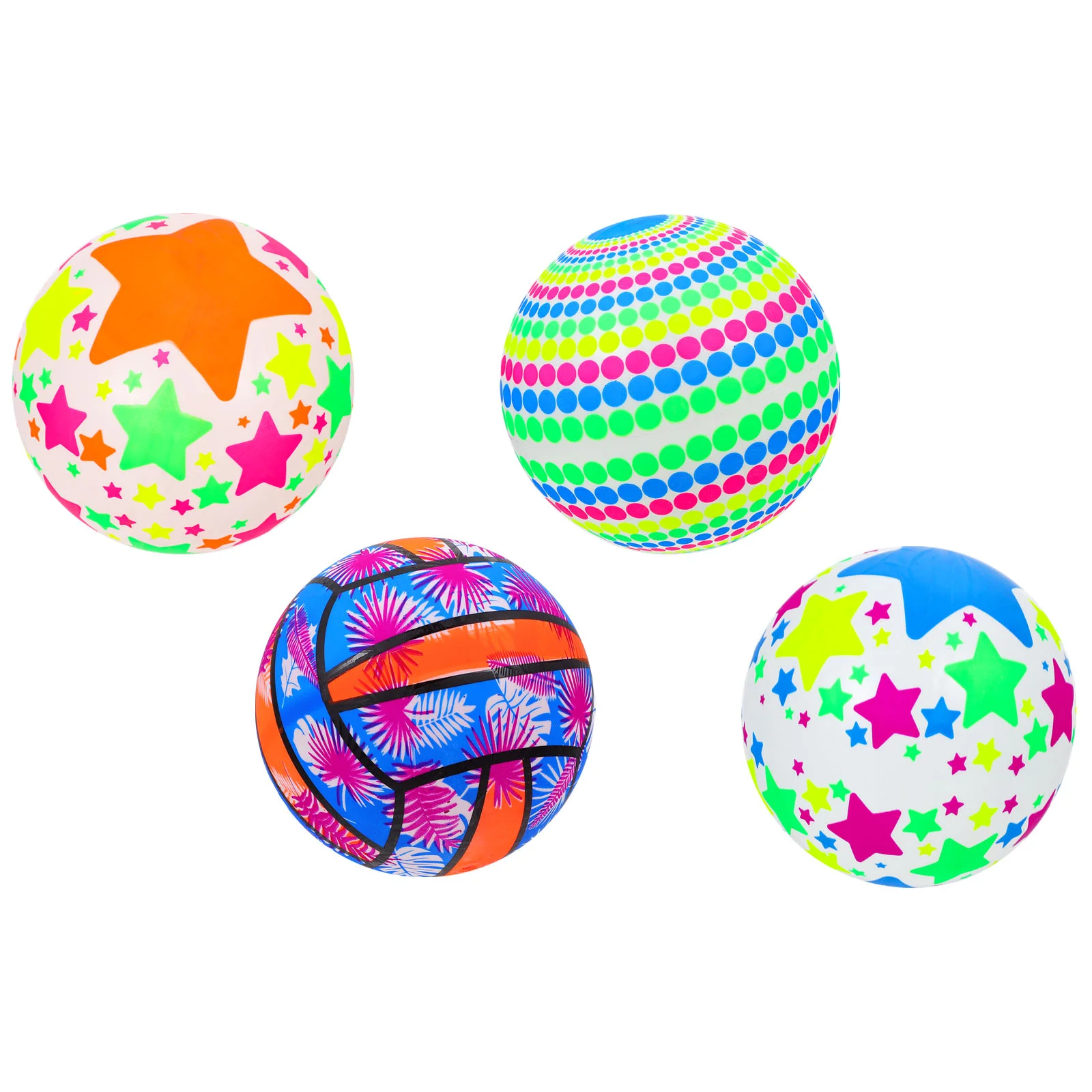 

4 Pcs Inflatable Ball Fitness Colorful Balls Toy's For Kids The Children Bouncy Pvc Plastic Toys