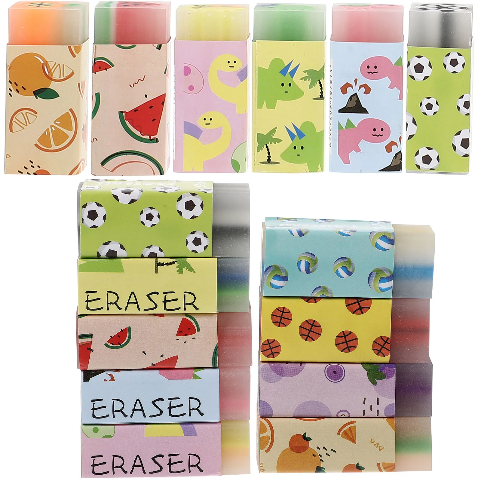 

Erasers Eraserkids Rubber School Forsupplies Animal Fruit Decorative Bulk Party Student Small Novelty Funny Puzzlecartoon Mini