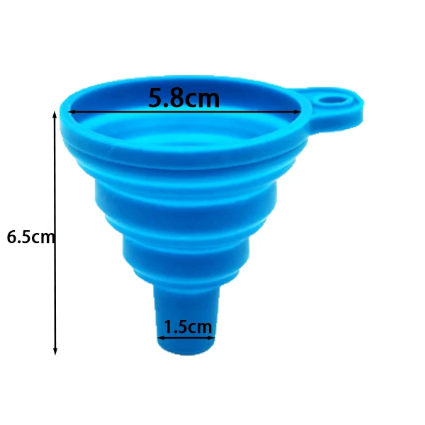 Воронка для автомобильного двигателя для бензина, масла, бензина, дизельного топлива, жидкости со складным силиконовым дизайном, универсальная