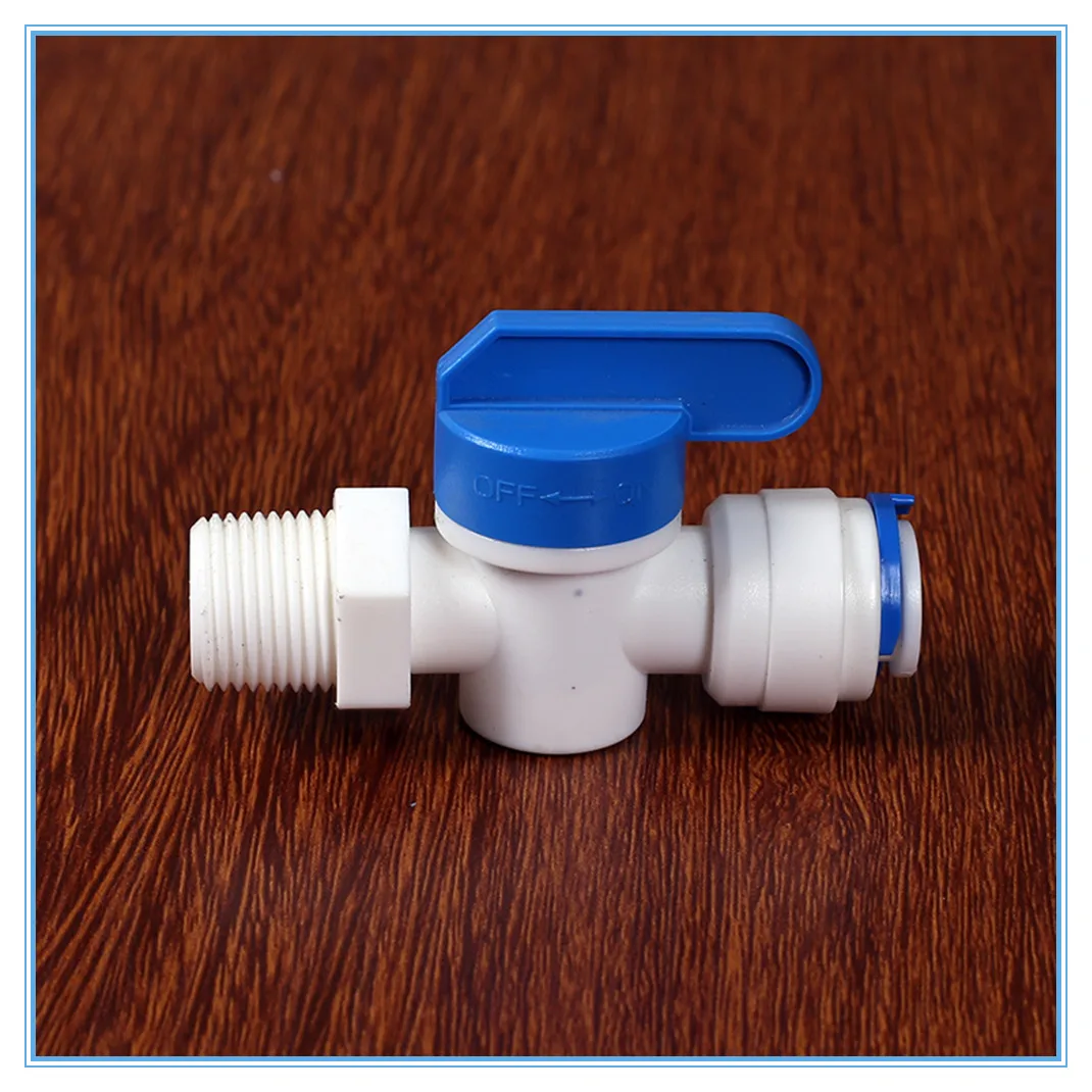 

RO Water Straight 3/8" OD Hose 3/8" BSP Male Thread Quick Connect Fittings Plastic Ball Valve Reveser Osmosis Fitting