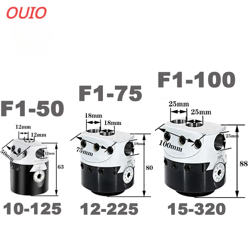 OUIO F1 Расточная головка оправка MT2 MT3 MT4 MT5 C20 C25 BT30 BT40 NT30 NT40 R8 Расточный инструмент 50