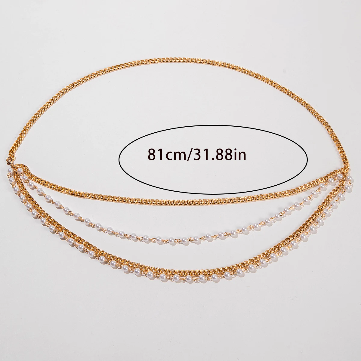 Docona модная многослойная совместная белая цепочка с искусственным жемчугом