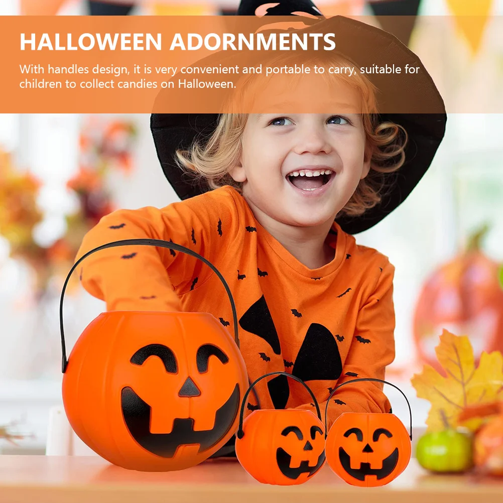 6 шт. ведро с тыквой на Хэллоуин ведра для хранения конфет рождественские