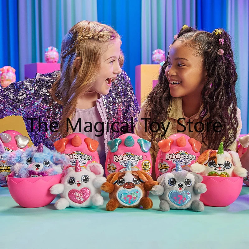 Фото Оригинальное яйцо-сюрприз ZURU Rainbow Puppy Popcorn Magic Egg 2-го поколения, мини-игрушка Wangxing, подарок на день рождения для детей №1