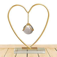 crystal ball with metal stand decorative crystal ball with gold stand abstract art ball with stylish metallic stand base for