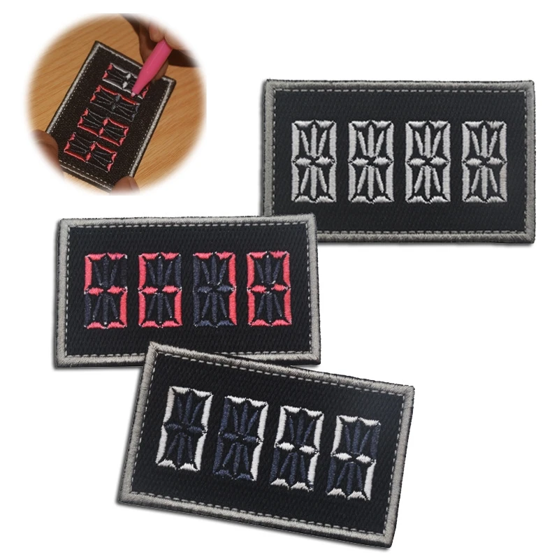 

Creative Graffiti Number Letter Embroidery Hook&Loop Patches for Clothing Tactical Morale Badge 16 Segment Backpack Hat Sticker