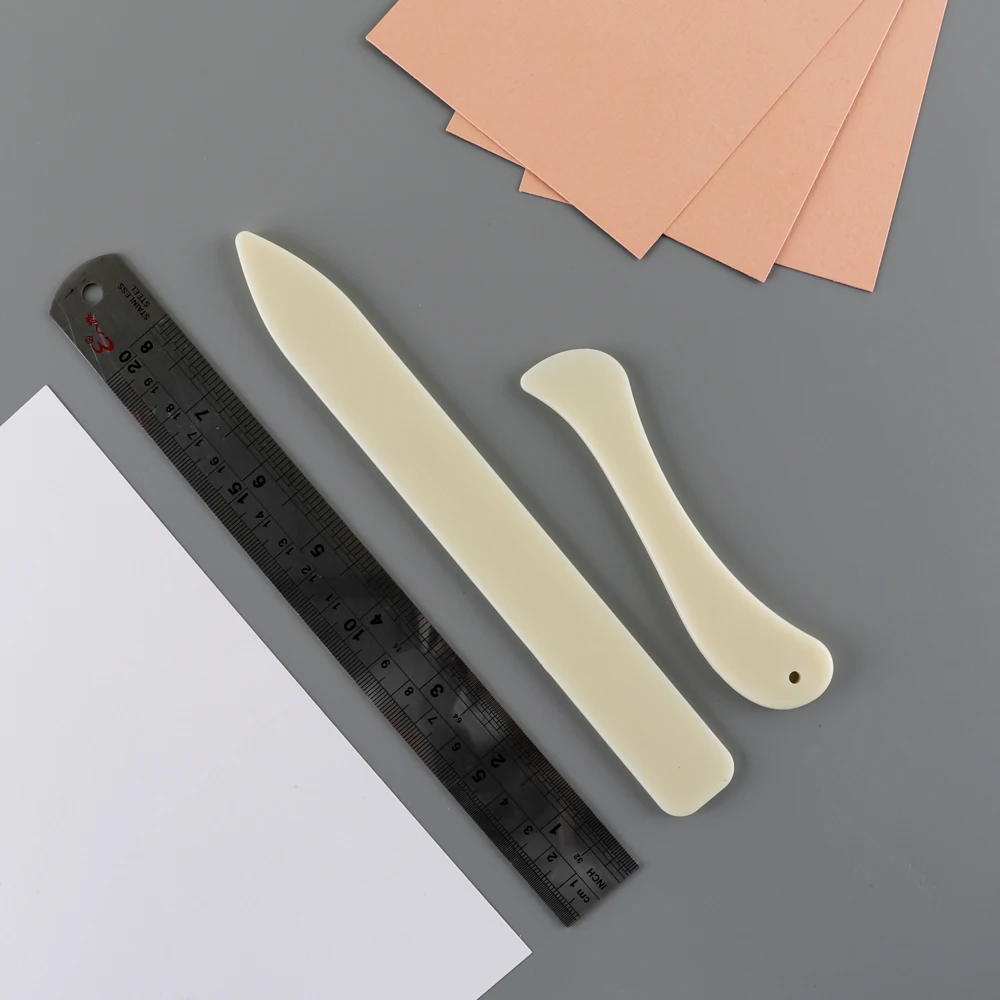 2pcs/set Folder Paper Creaser Tool Bone Folder For Scoring Folding Creasing  Paper Handmade Craft Accessories 2022 New