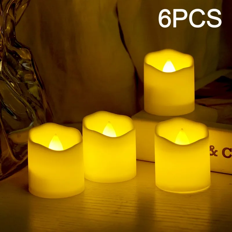 

Simulation Flameless LED Candle Flashing Electronic Candle Lamp Button Battery TeaLight Wedding Birthday Party Decoration Candle