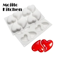valentines day heart shape mousse mould silicone cake mold anniversary party dessert bakeware pastry baking tools