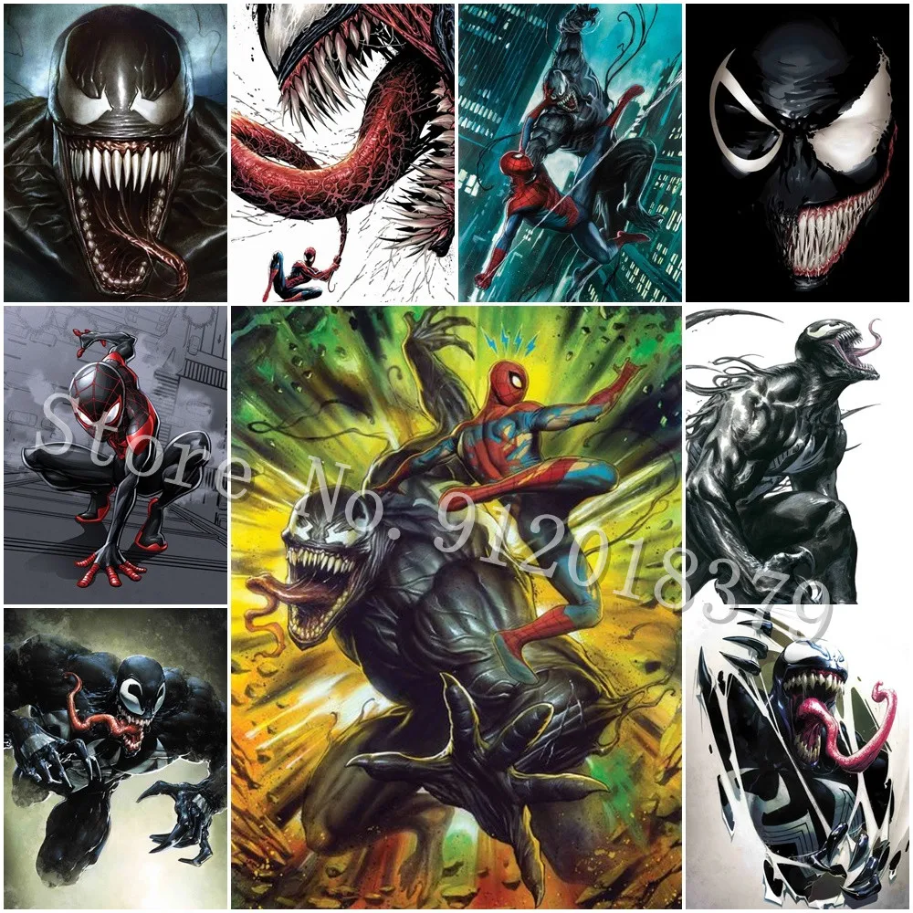 

Marvel Movie Diamond Painting Venom Let There Be Carnage Mosaic Home Decor Pictures 5D Diy Diamond Embroidery Cross Stitch Kit