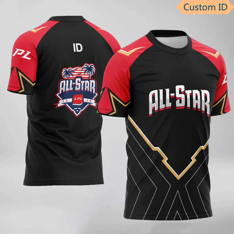 

LOL FPX E-Sports Player Jersey Uniform 2019 All Star IG Jersey Customized Name Fans Game Tshirt Men Women Custom ID