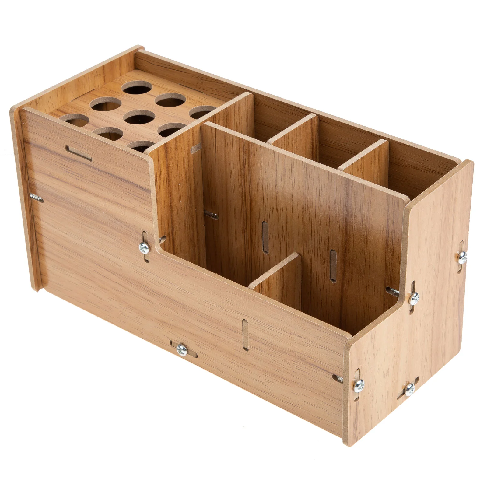 

Haircut Scissors Stand Hairstyling Comb Box Wood Haircut Tool Storage Box