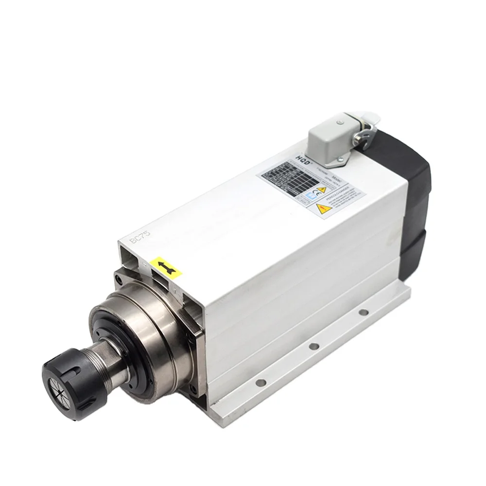 

For CNC Router With Base 300Hz 18000rpm ER32 Chuck GDF60-18Z/4.5/6KW 380V 220V Air Cooled Lathe Machine Tool Spindle Motor