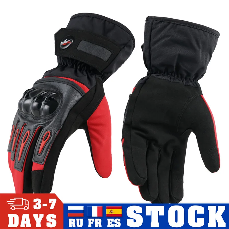 

Зимние Теплые Перчатки для мотоциклистов Ducati, Yamaha, Honda, твердый корпус, защитное снаряжение, водонепроницаемые перчатки для катания на лыжах, аксессуары для мотоциклов