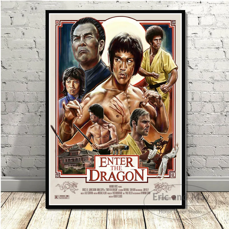 

Lee Bruce Kung Fu King Movie Posters And Prints Wall Art Canvas Pictures Painting New Nordic Style Wall Decorations Living Room
