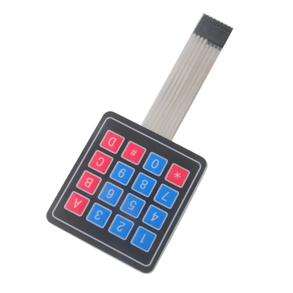 

RCmall 4 x 4 Matrix Array 16 Key Membrane Switch Keypad Keyboard for Arduino AVR PIC ARM