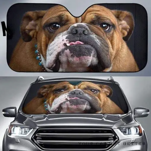 

Realistic Funny Cattle Dog Face Car Sunshade Gift Dog Mom's Cattle Dog Car Decoration Car Windshield Car Sunshade